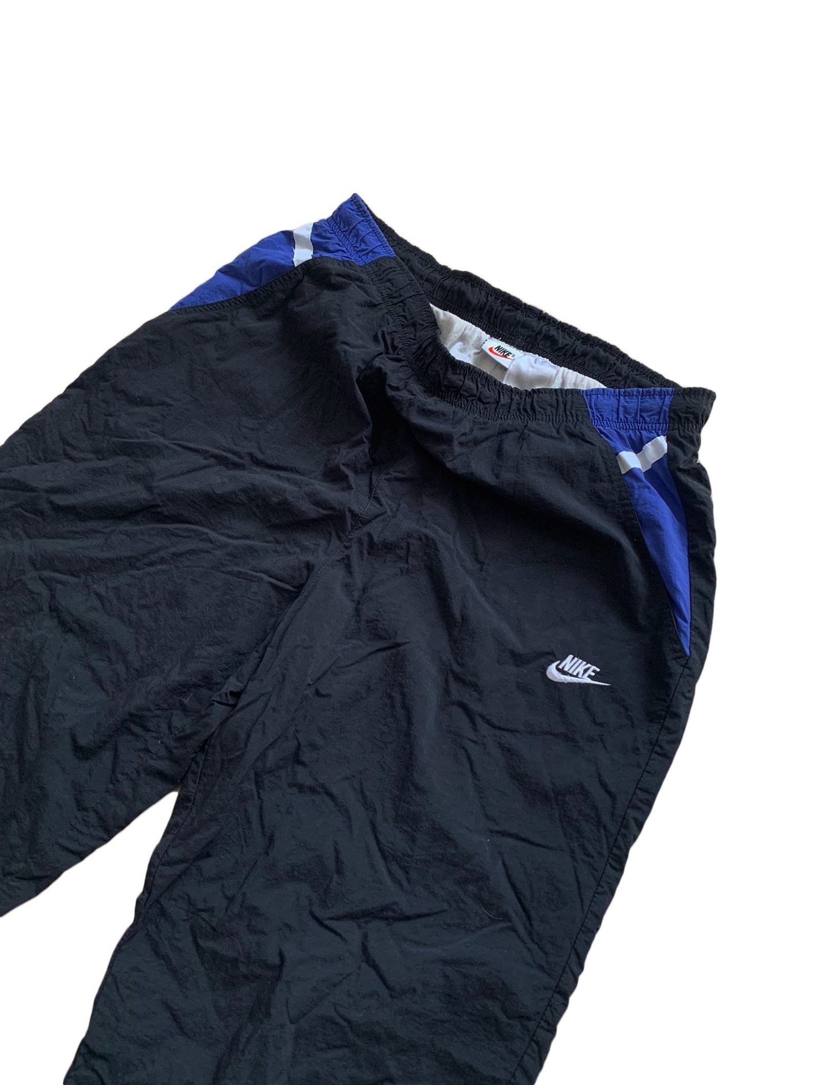 NIKE Classic Black Mini Logo Cuffed Sweatpants Joggers