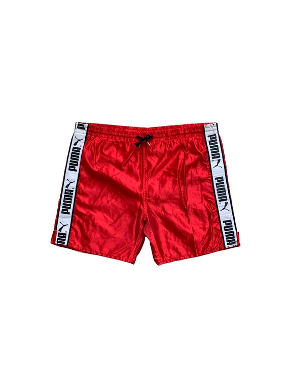 Vintage Puma Side Tape Logo Swimming Shorts Trunks