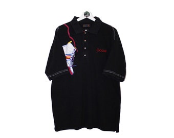 Vintage Coogi Black Polo T Shirt 90s Retro Australia Tee