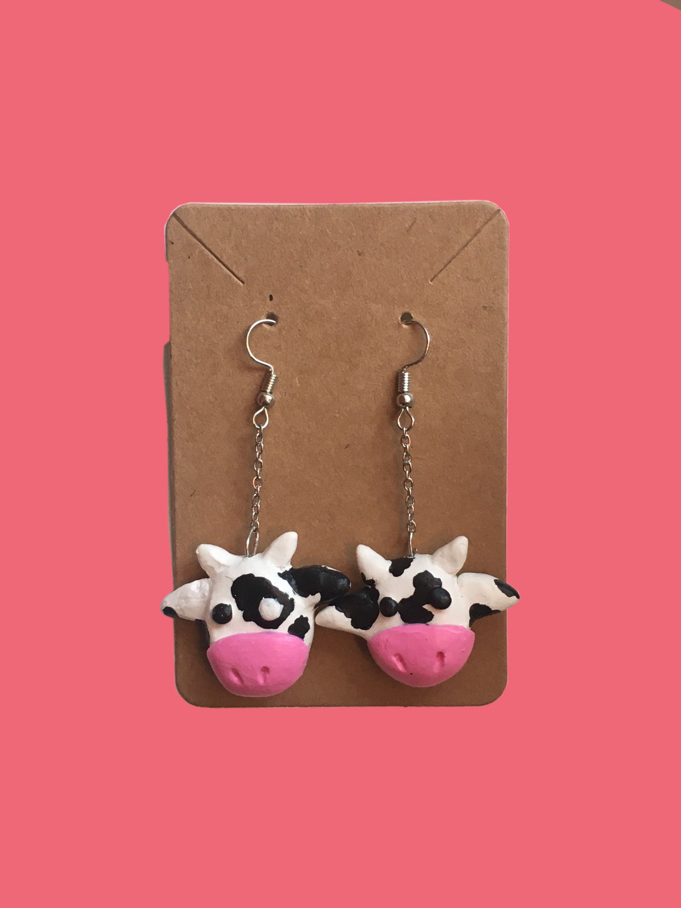 Cow Earrings - Etsy