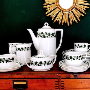 Rosenthal Kaffeeservice Stachelbeere für 6 Personen  #Porzellan #Alte Serien #Vintage #Designklassiker #Tischkultur #Landhausstil #Weinlaub