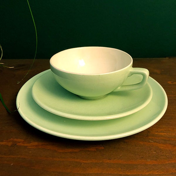 MELITTA MINDEN vintage place setting, tea setting, coffee setting, mint green, 50s, design classic, design 1956 F. Burmeister Midcentury