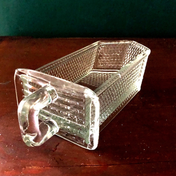 PLATEAU EN VERRE pour buffets de cuisine, petite taille longue, années 1940, vintage, style maison de campagne, tiroir de rangement, cuisine de Francfort