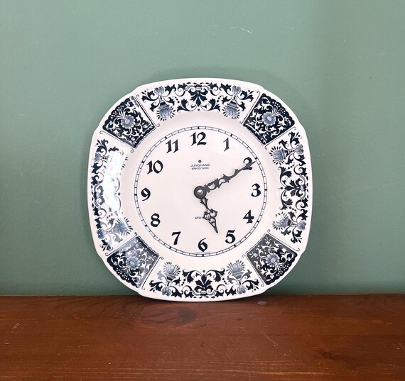 ヴィンテージ ユンハンス キッチン クロック クォーツ 1970 年頃