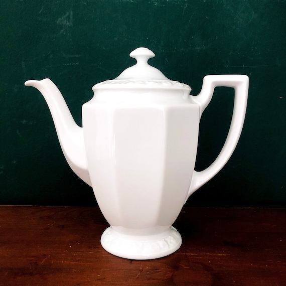 COFFEE POT Maria White by Rosenthal Classic, 1980s, Diameter 32.00 Cm, Porcelain Manufactory, Classic Old Series, Fine Porcelain