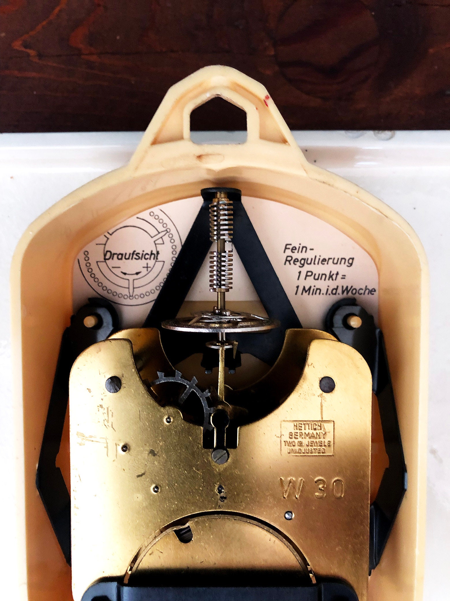 VINTAGE Kitchen Clock Hettich, Wall Clock Approx. 1950s