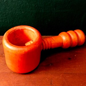 Nussknacker Holzschraube, Kultstück aus den 1970er Jahren, orange, Vintage Nussknacker, Landhausstil, Retro, Küchendekoration, Rockabilly