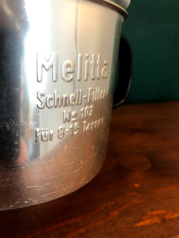MELITTA Coffee Filter/quick Filter 4-hole # Vintage Porcelain/alu
