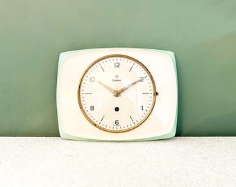 ヴィンテージ ユンハンス キッチン クロック クォーツ 1970 年頃