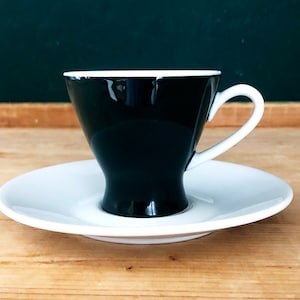 VINTAGE coffee set, Rosenthal Form 2000 Secunda Olive 60s by Raymond Loewy, cup with saucer, collectible, design classic