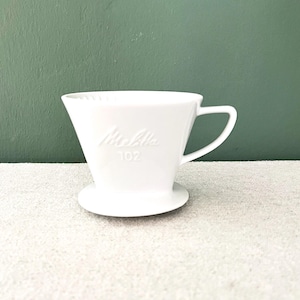 MELITTA KAFFEE-FILTER 102, Vintage 60er/70er Jahre #weiß 3Löcher, für 4-6 Tassen Kaffee, Top Zustand, Landhausstyle, Brocante, Retrostyle