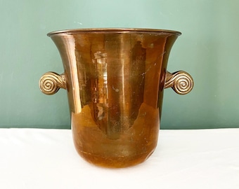 Bellissimo refrigeratore per champagne/vino/crémant, in ottone massiccio, di alta qualità, presumibilmente prodotto in Francia, ideale per la cultura del bar, il bar estivo e come regalo.