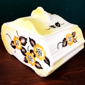 Antique ARTDECO biscuit jar, SS Meissen, storage jar, lidded jar, spray decor, approx. 1920s, wonderful vintage rarity, brocante kitchen decor