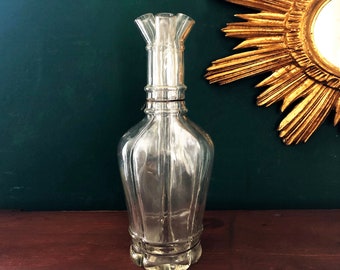 FRANZÖSISCHE GLASKARAFFE  Antik, 4-Kammer-Glaskrug ca. 1920er Jahre Jugendstil Glaskanne, Top Zustand edle Bar-Dekoration, Brocante Cottage