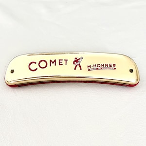 Hohner Comet harmonica, Made in Germany, marked in key "C", circa 1970s, with original case, a classic German-made instrument.