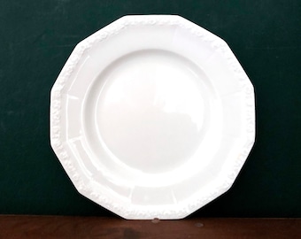 SPEISETELLER Rosenthal Maria Weiß Classic, 70er-80er Jahre, Porzellan Manufaktur, Klassiker Alte Serien Landhausstil Vintage edles Porzellan