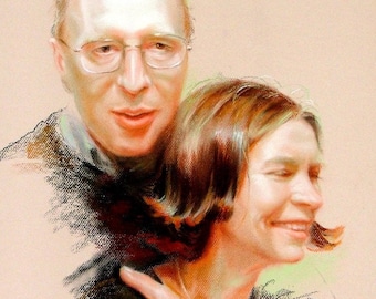 Pastell Portrait, Personalisiertes Portrait, Hochzeitsportrait, Auftragsportrait, Geburtstag, Bar Mitzvah, Pastell