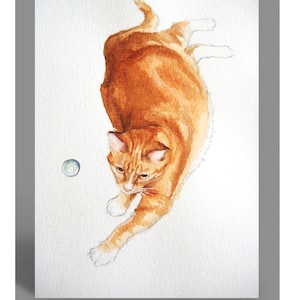 Obra de arte personalizada / Retrato de mascota / Obra de arte original / Hecho a pedido / Tarjeta de regalo en blanco