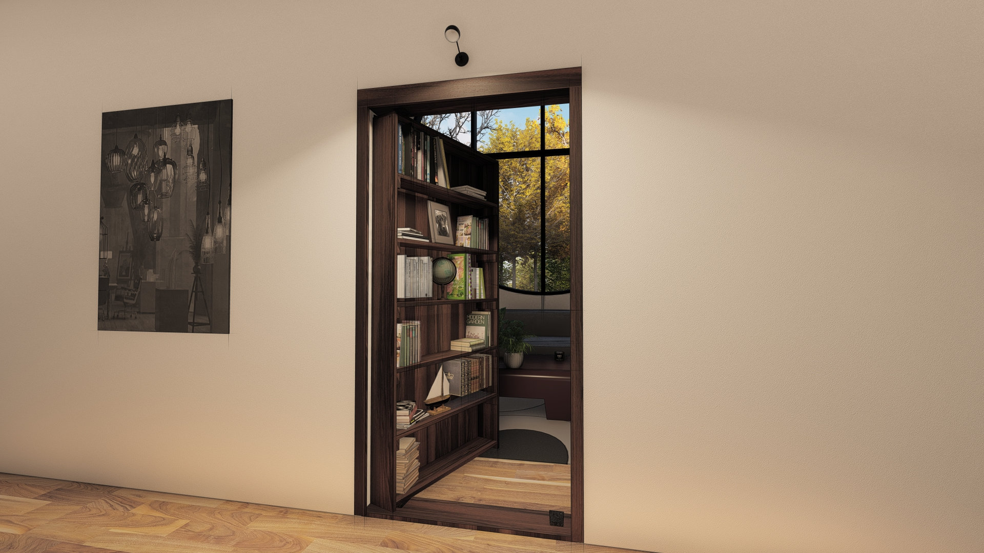 The Secret Passage DIY Murphy Door and Bookshelf Blueprint Set Unlock