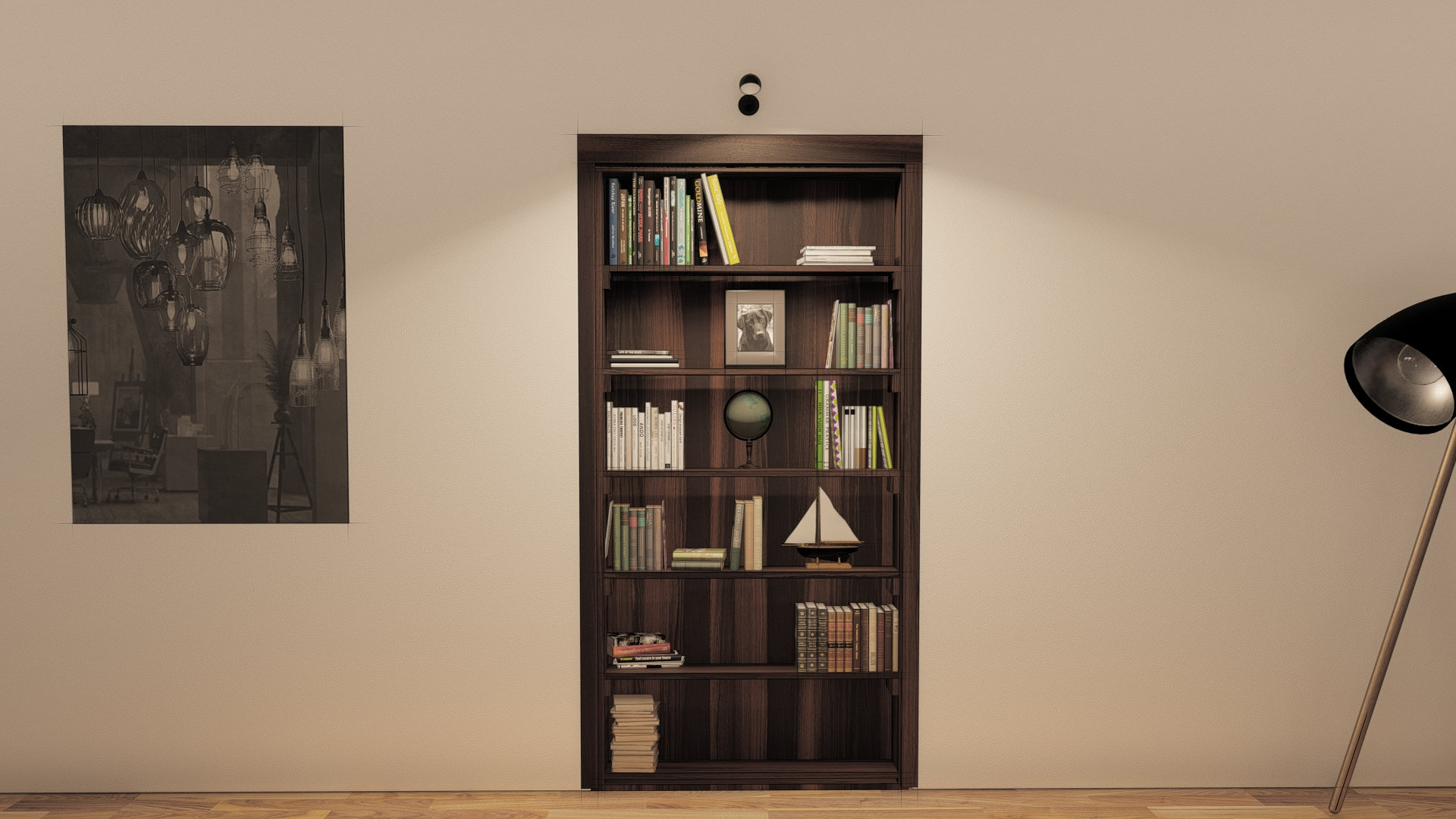 Mini bookshelf with doors deals