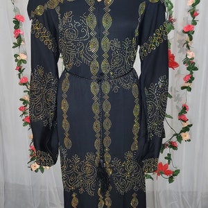 Modest Fashion Abaya Dubai, Kimono, Abaya, Abaya Dress, Abaya for Women, Black Abaya, Eid Abaya| Headscarf and Belt included.