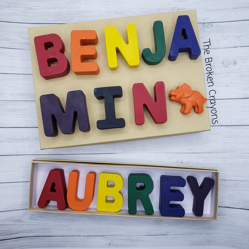 Personalized Name Crayons Gift Set Etsy