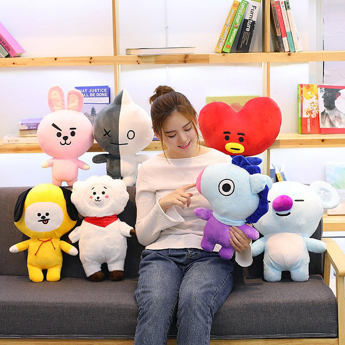 South Korea Kpop Plush Toy BTS BT21 Teddy Bear Merch Stuffed Etsy