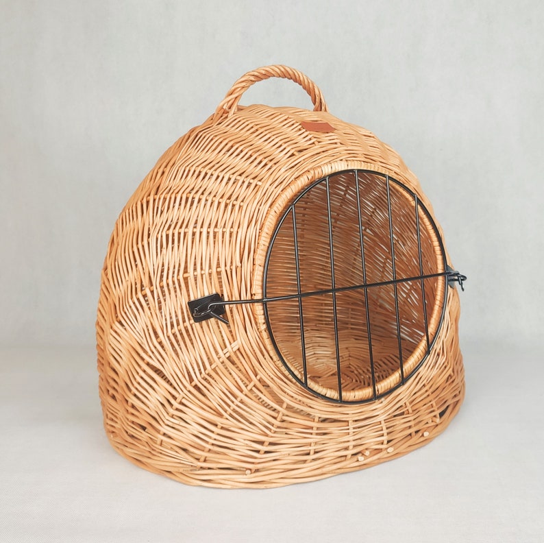 Candyowl Wicker Pet Carrier Cat House Crate in NATURAL Color. Etsy