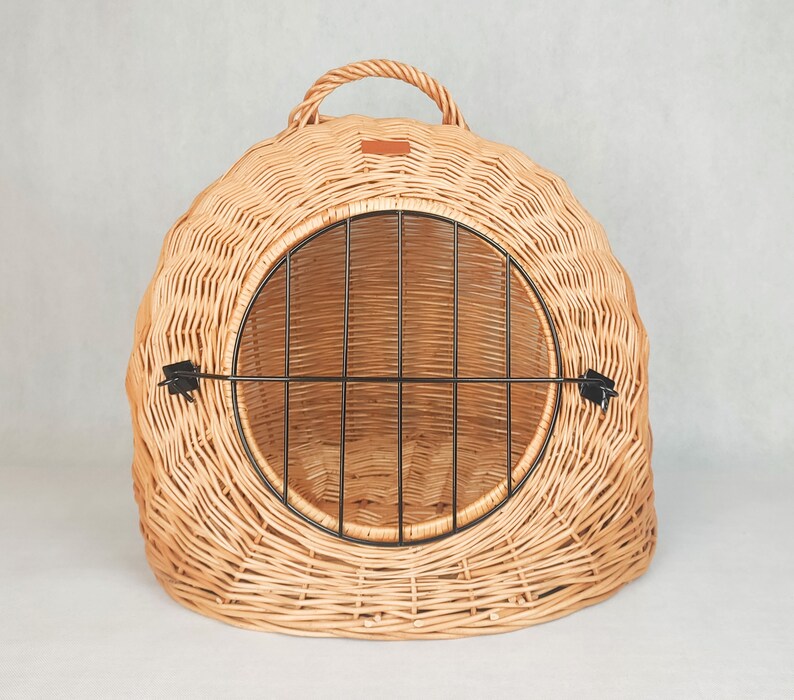 Candyowl Wicker Pet Carrier Cat House Crate in NATURAL Color. Etsy