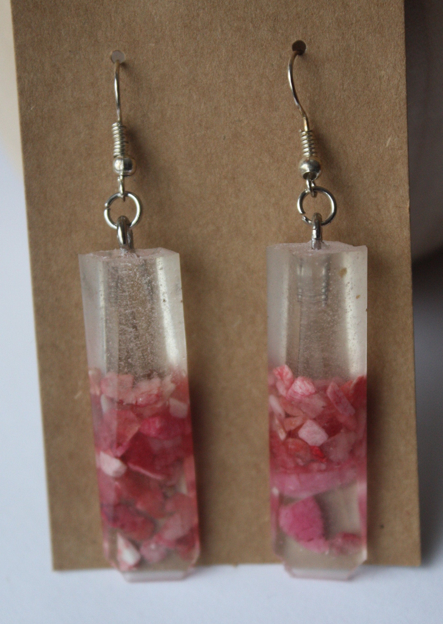 Details about   Pink Stone Earrings 