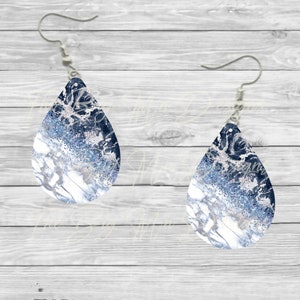 Blue Agate colorful Teardrop Earrings | Teardrop Dangle Earrings | Dangle Earring | Jewelry