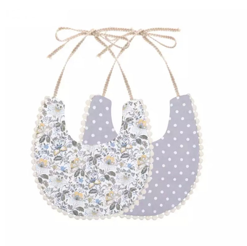 Baby Drool Bib Reversible Vintage Baby Bib Floral Bib Etsy UK