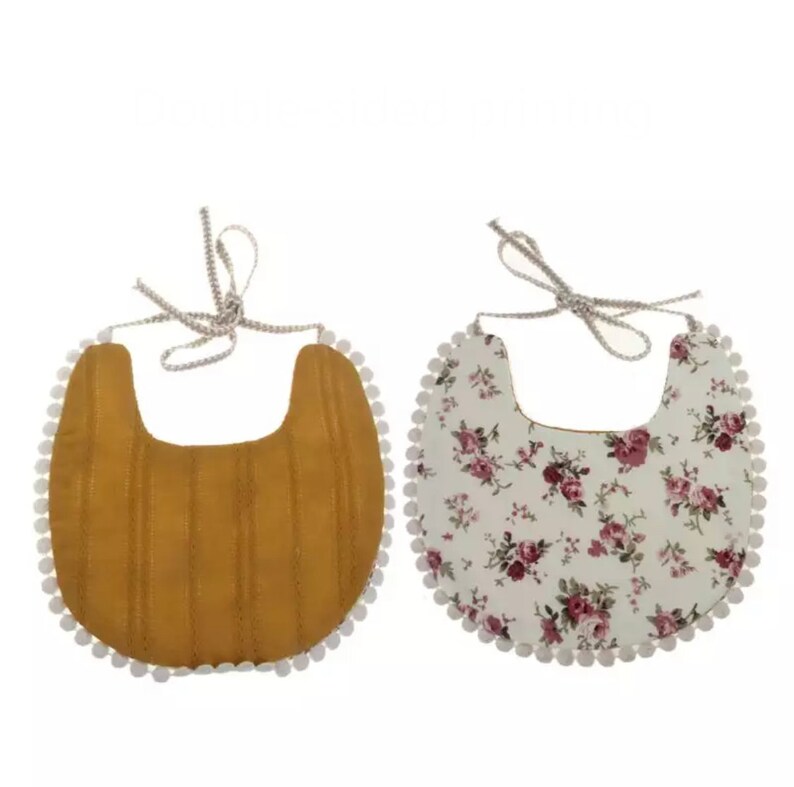 Baby Drool Bib Reversible Vintage Baby Bib Floral Bib Etsy UK