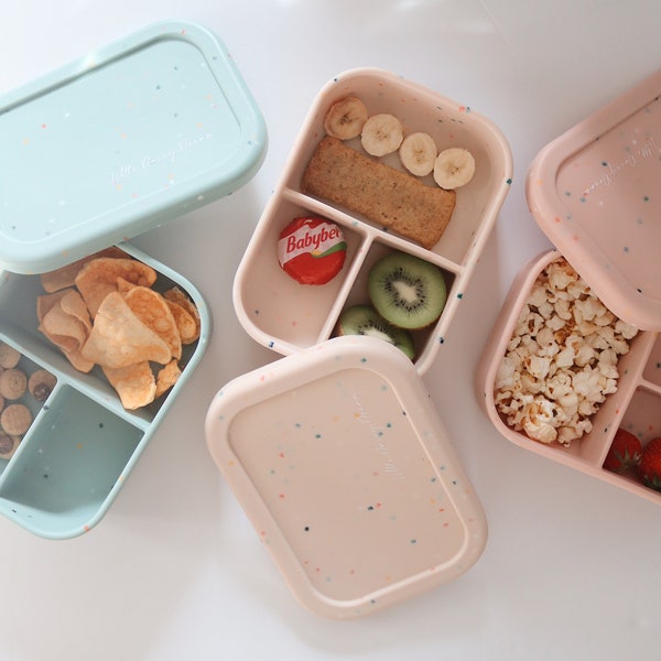 Baby/Toddler/ Kids Weaning Range, Silicone Lunch Box, Collapsible lunch box, Dishwaser & Microwave Safe, Eco-Friendly, Plastic Free, Bento