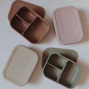 Baby/Toddler/ Kids Weaning Range, Silicone Lunch Box, Collapsible lunch box, Dishwaser & Microwave Safe, Eco-Friendly, Plastic Free, Bento