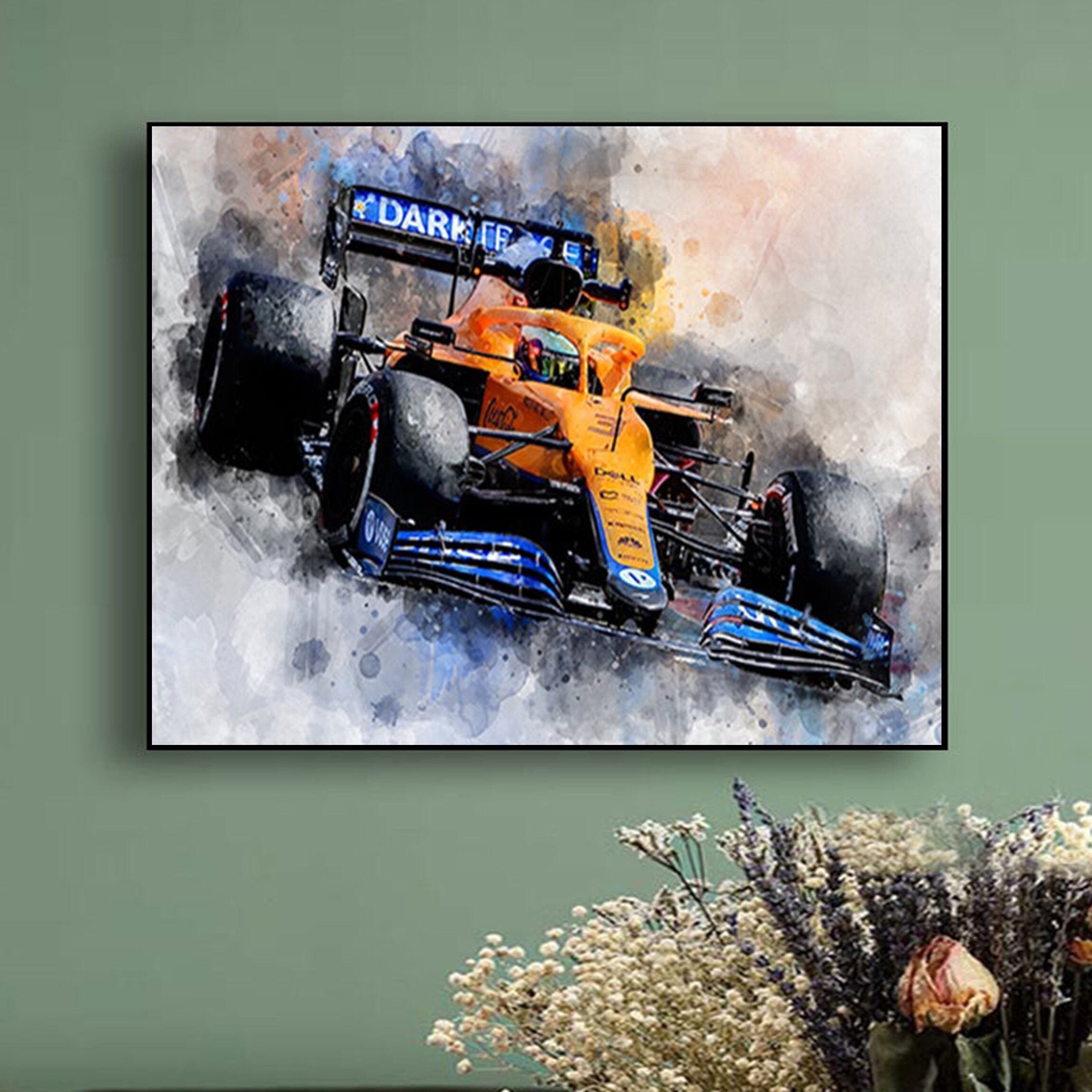 McLaren Team F1 Matte Poster Or Canvas Print Lando Norris Etsy