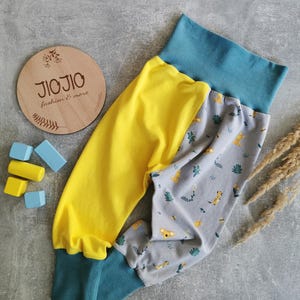 Babyhose mit breitem Bund Größe 74 80 | Tiere | Geschenk für Mädchen | Kleinkinder Hosen | Mädchen Bekleidung | Weite Hosen für Jungs