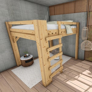DIY King Size Loft Bed Pläne (PDF-Datei, in englischer Sprache)