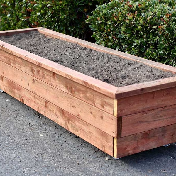 DIY Planter Box on Wheels Plans (PDF file plans only) [Planter Box Plans, DIY Planter Box, Large Planter Box, Flower Box Plans]