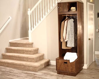 DIY Entryway Locker with Storage Plans [Wood Mudroom Locker, Sport Locker, Organizer, Locker Shelf, Cubby, Kids Locker, Cabinet, Drawers ]