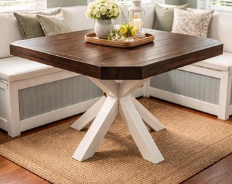 DIY Dining Table Plans with Cross Legs PDF (PDF File Download Only) | Modern Wooden Kitchen Table | Small Space Table Design | Woodworking
