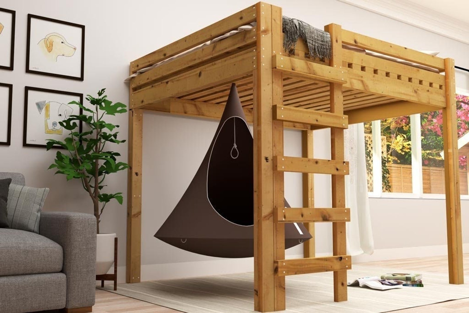DIY Full-size Loft Bed Plans for Adults - Etsy