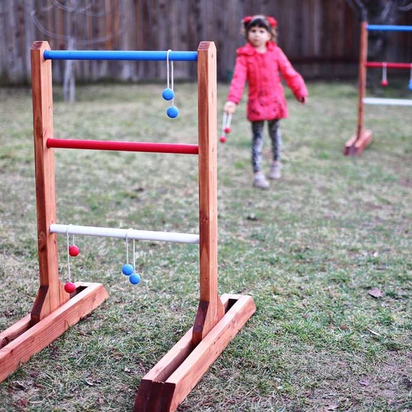 DIY Holzleiter-Wurf-Spielpläne