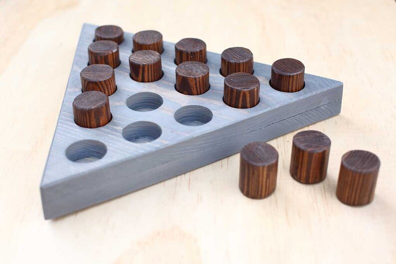 DIY Triangle Peg Board Game PDF Plan cracker Barrel Peg Game Etsy