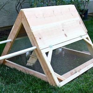 DIY Mobile Triangle-Shaped Chicken Coop Plans [Chicken Tractor Plans, Mobile Chicken Coop Plans, A Frame Chicken Tractor Plans, On Wheels]