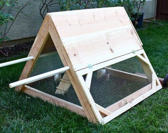 DIY Mobile Triangle-Shaped Chicken Coop Plans [Chicken Tractor Plans, Mobile Chicken Coop Plans, A Frame Chicken Tractor Plans, On Wheels]