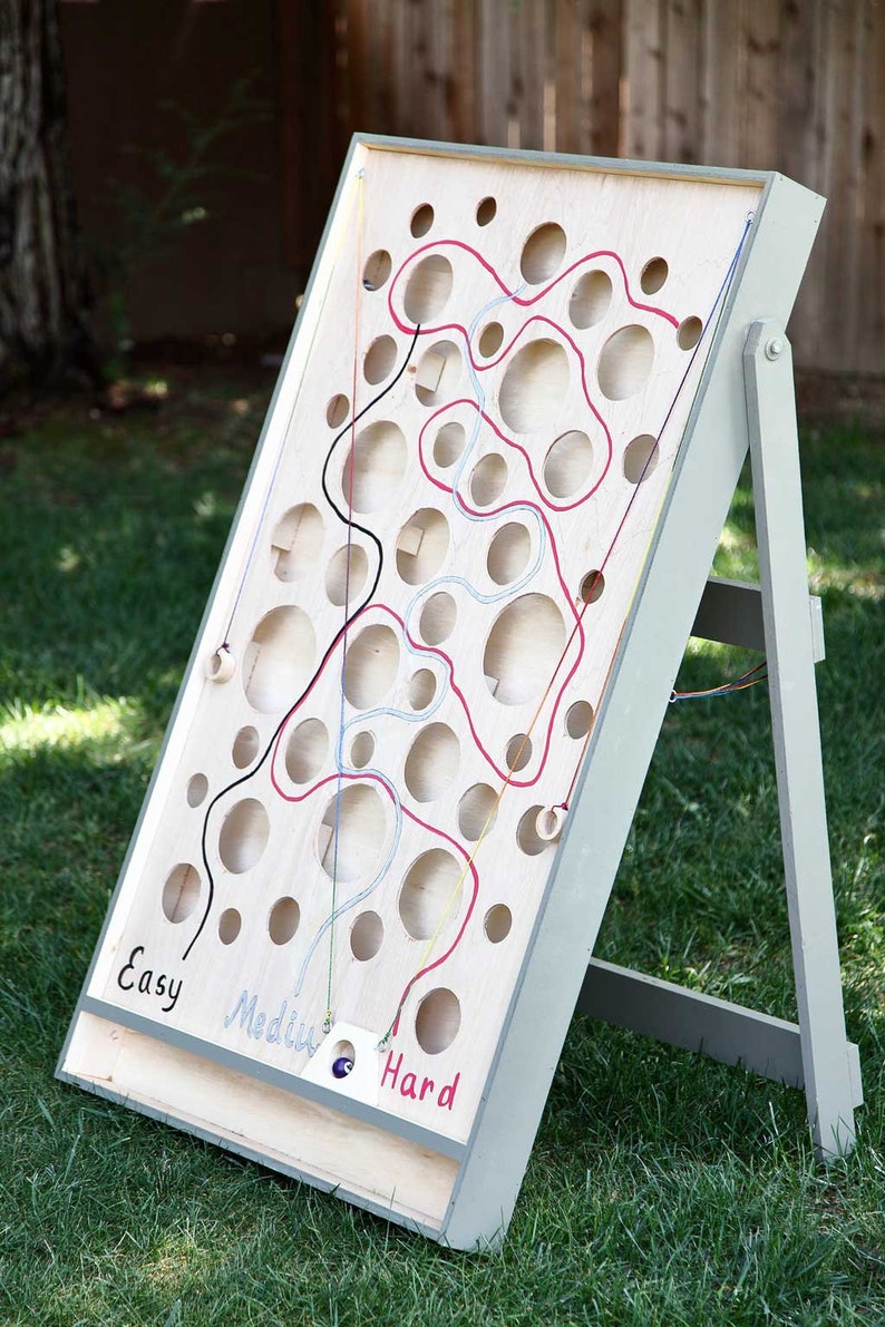 DIY Wall Ball Maze Game Plans vertical Ball Maze String Etsy
