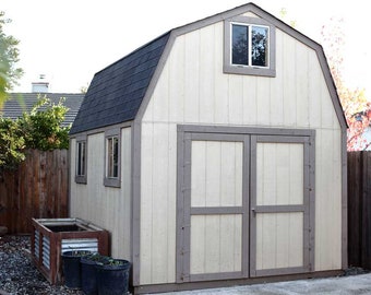 DIY 10x12 Barn Style Shed with a Loft Plans [Two Story Shed, Storage Building, Shed Ideas, Shed Framing, Shed Truss Layout]