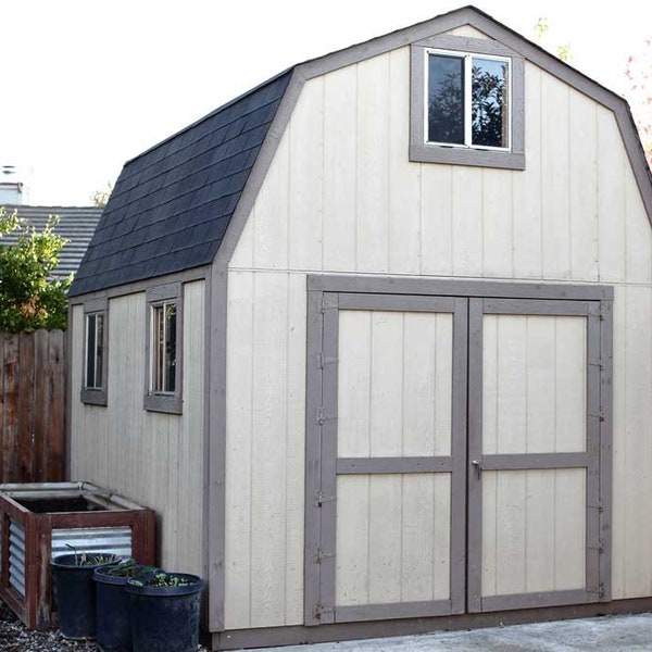 DIY 10x12 Barn Style Shed with a Loft Plans [Two Story Shed, Storage Building, Shed Ideas, Shed Framing, Shed Truss Layout]