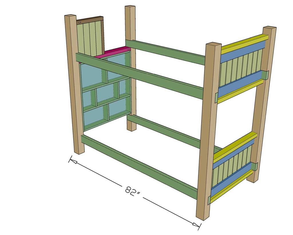 DIY Bunk Bed With Stairs Plans bed for Kids Plan Twin Bunk Etsy